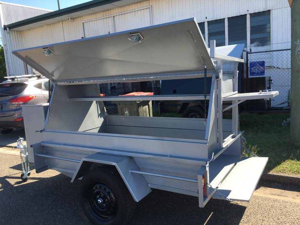 8×5 Commercial Dual Gullwing Tradie Trailer (Gas Struts)